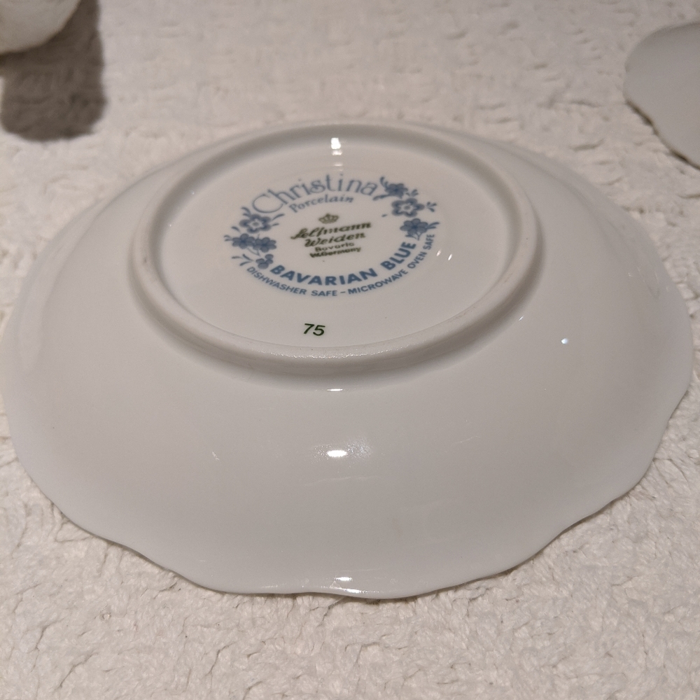 Seltmann Weiden Cup Saucer Bread Plate Blue - Picture 6 of 8